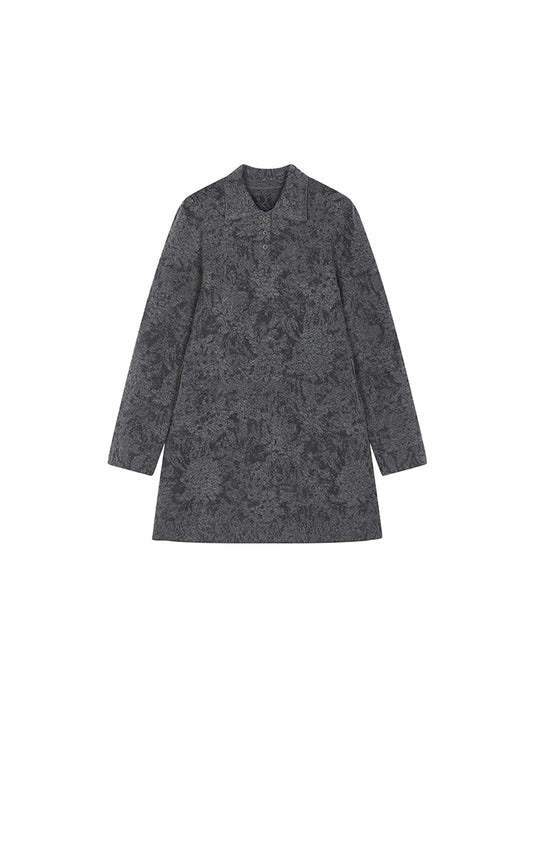 Dress / JNBY A-Line Jacquard Wool Dress
