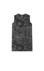 Dress / JNBY A-Line Flocked Denim Sleeveless Dress