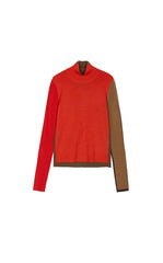 Sweater / JNBY Colorblock Wool Turtleneck Sweater