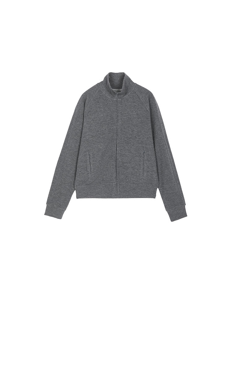 Sweatshirt / JNBY Wool-Cotton Blend Zip-Up Sweatshirt