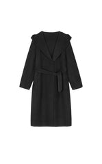 Coat / JNBY  Wool Cashmere Hooded Long Coat