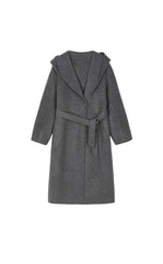 Coat / JNBY  Wool Cashmere Hooded Long Coat