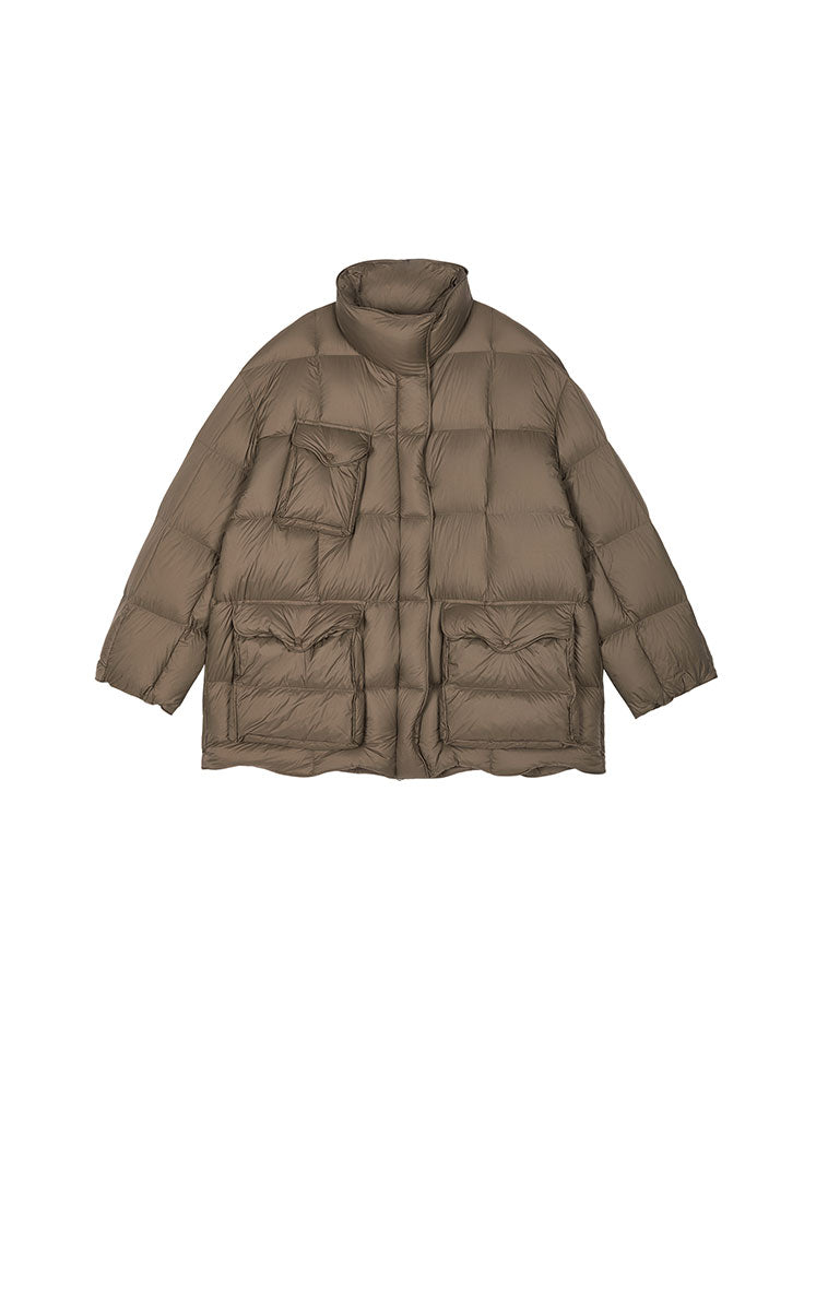 Down Coat / JNBY Adjustable Hem Mid-Length Goose Down Coat