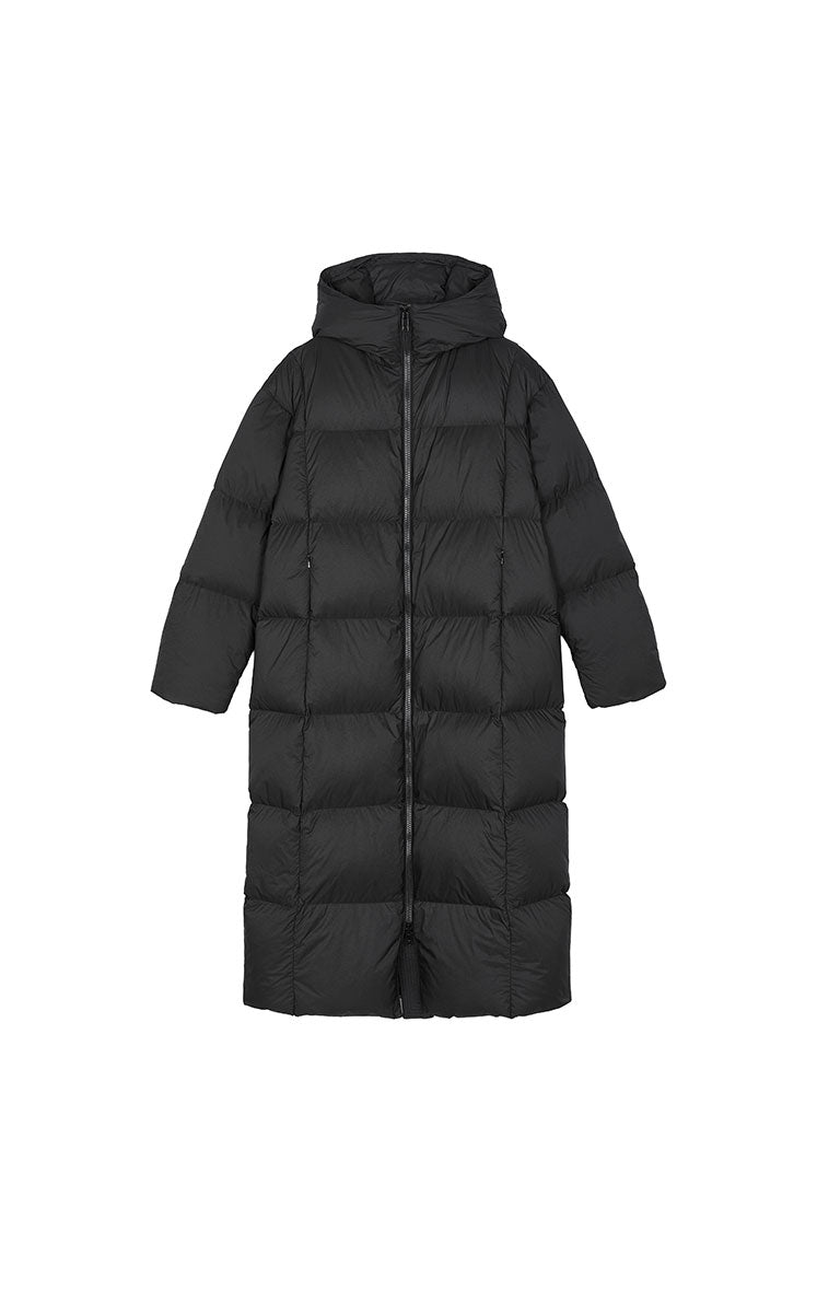 Down Coat / JNBY Oversized A-Line Long Hooded Down Coat