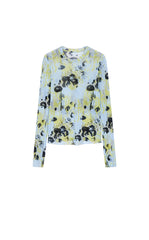 T-Shirt / JNBY Floral Print Fitted Long Sleeve Tee