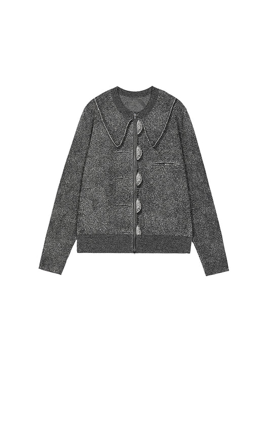 Sweater / JNBY Cotton Jacquard Longline Open Cardigan