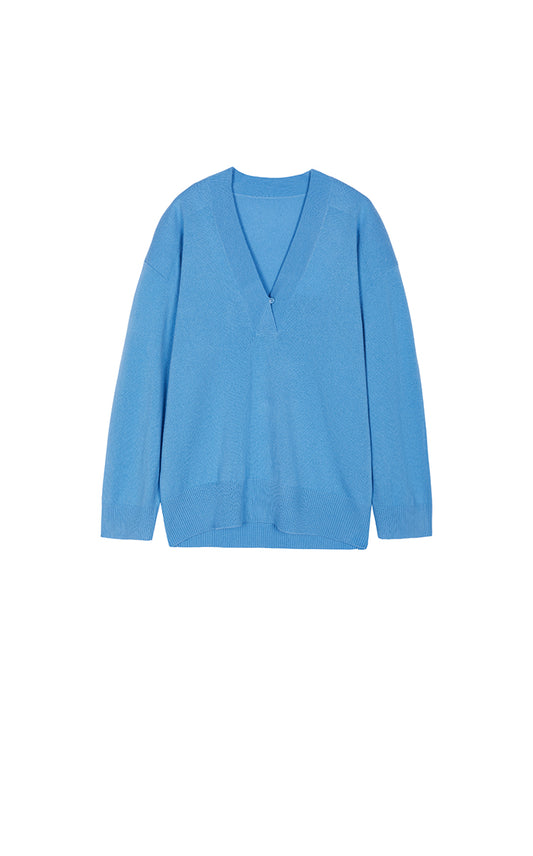 Sweater / JNBY Alpaca Wool Blend V-Neck Pullover