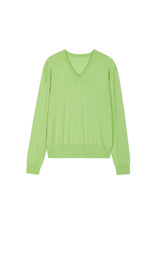 Sweater / JNBY V-neck Cashmere Wool Blend Pullover