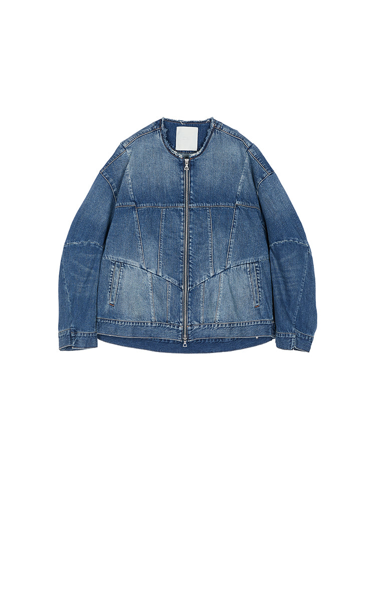 Jacket / JNBY Reconstructed Denim Collarless Jacket