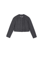 Coat / JNBY Rounded Shoulder Cropped Double-Face Coat