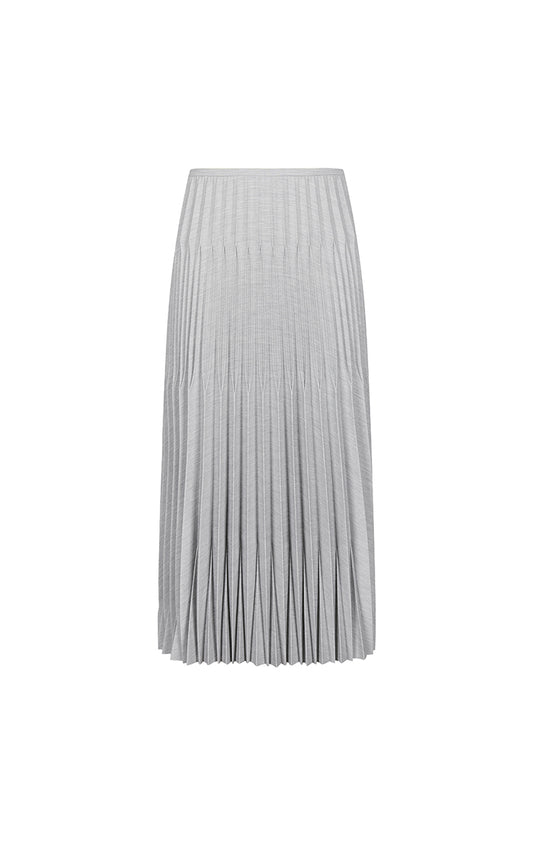 Skirt / JNBY Geometric Pleated A-Line Long Skirt