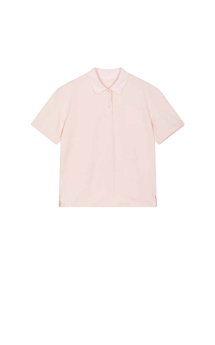 T-Shirt / JNBY Cropped Cotton Blend Polo Shirt