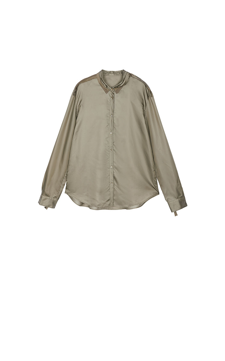 Shirt / JNBY Cupro Relaxed Long Sleeve Shirt