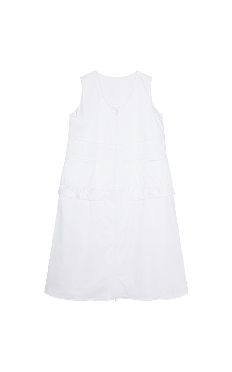 Dress / JNBY Cotton Blend A-Line Sleeveless Dress
