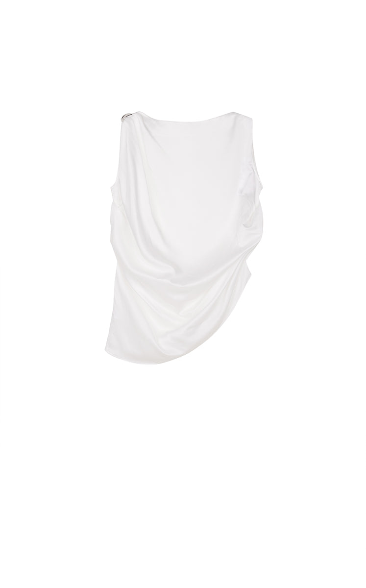 Top / JNBY Satin Drape Sleeveless Top
