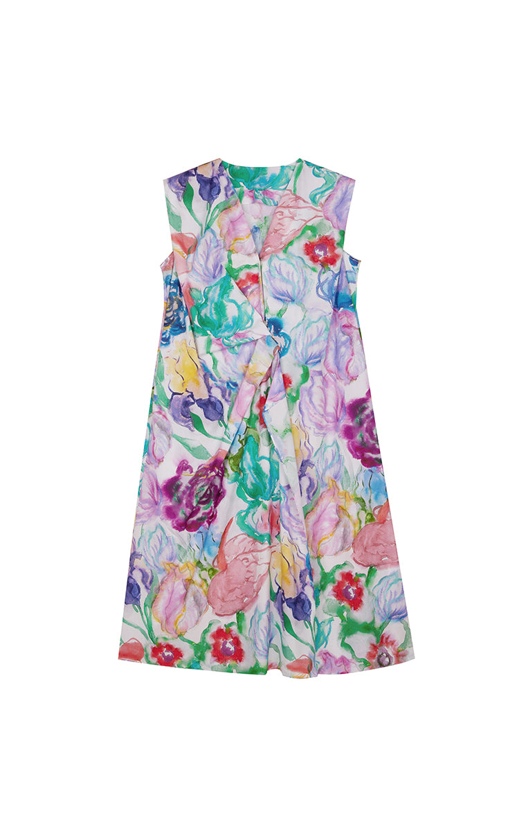 Dress / JNBY Watercolor Floral Cotton Dress
