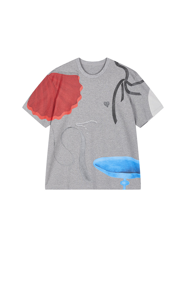 T-Shirt / JNBY Abstract Graphic Print Relaxed Tee