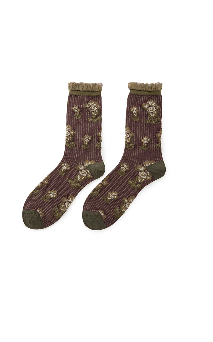 Socks / JNBY Floral Edge Mid-Calf Socks