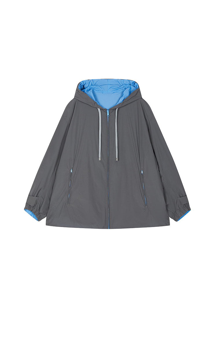 Coat / JNBY Contrast Mid-Length Nylon Trench Coat