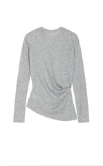 T-Shirt / JNBY Wool Blend Ruched Long Sleeve Tee