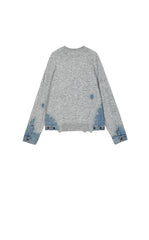 Sweater / JNBY  Oversized Knitted Denim Panel Pullover