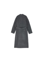 Coat / JNBY Collarless Longline Wool Double-Face Coat