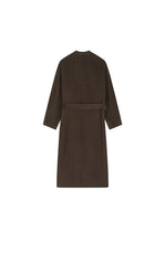 Coat / JNBY Collarless Longline Wool Double-Face Coat