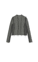 Sweater / JNBY Cropped Fitted Linen Blend Cardigan