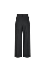 Pants / JNBY Wool Jacquard Cuffed Wide-Leg Pants