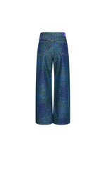 Pants / JNBY Wide-Leg Printed Denim Trousers