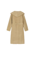 Coat / JNBY  Wool Cashmere Hooded Long Coat