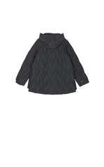 Down Coat / JNBY Wavy Quilted Mid-Length Hooded Down Coat