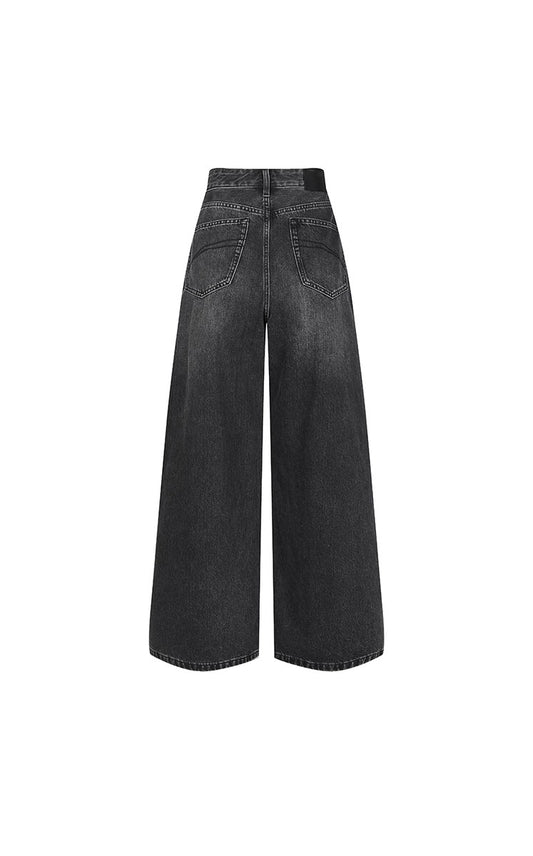 Pants / JNBY Sulfur-Dyed Wide-Leg Long Jeans