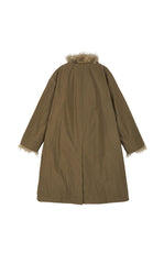 Down Coat / JNBY Oversized Long Faux-Fur Trim Down Coat