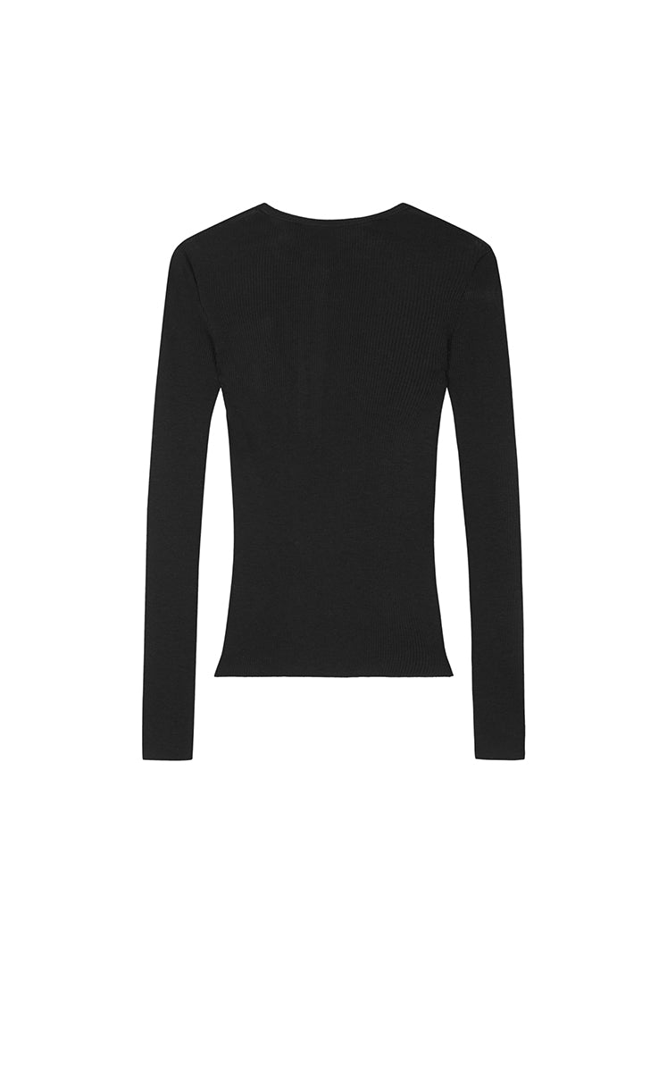 T-Shirt / JNBY Merino Ribbed Long Sleeve Tee
