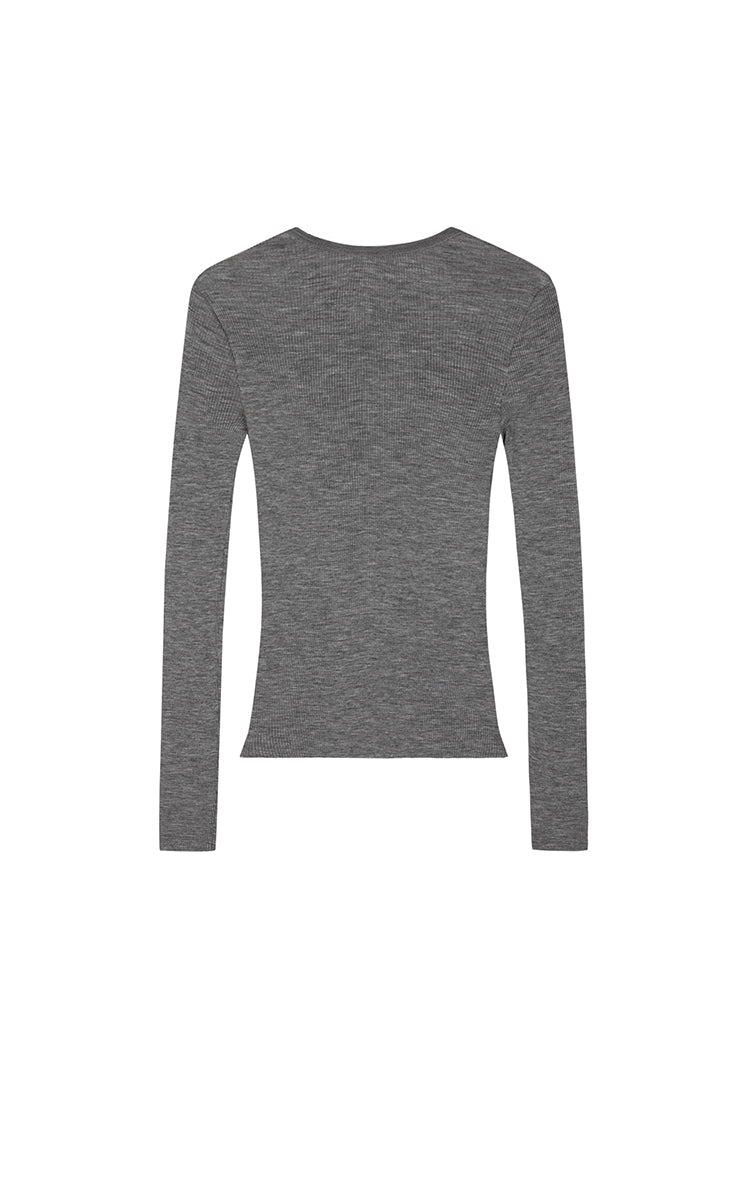 T-Shirt / JNBY Merino Ribbed Long Sleeve Tee
