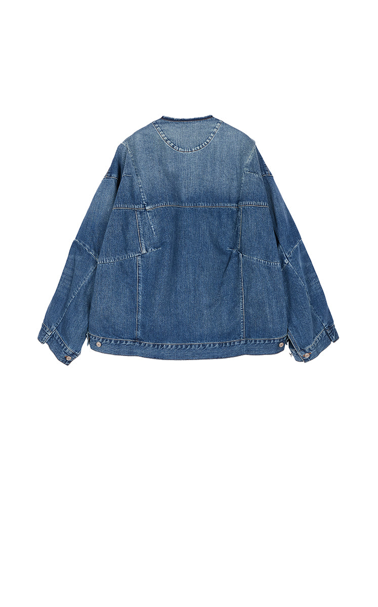 Jacket / JNBY Reconstructed Denim Collarless Jacket