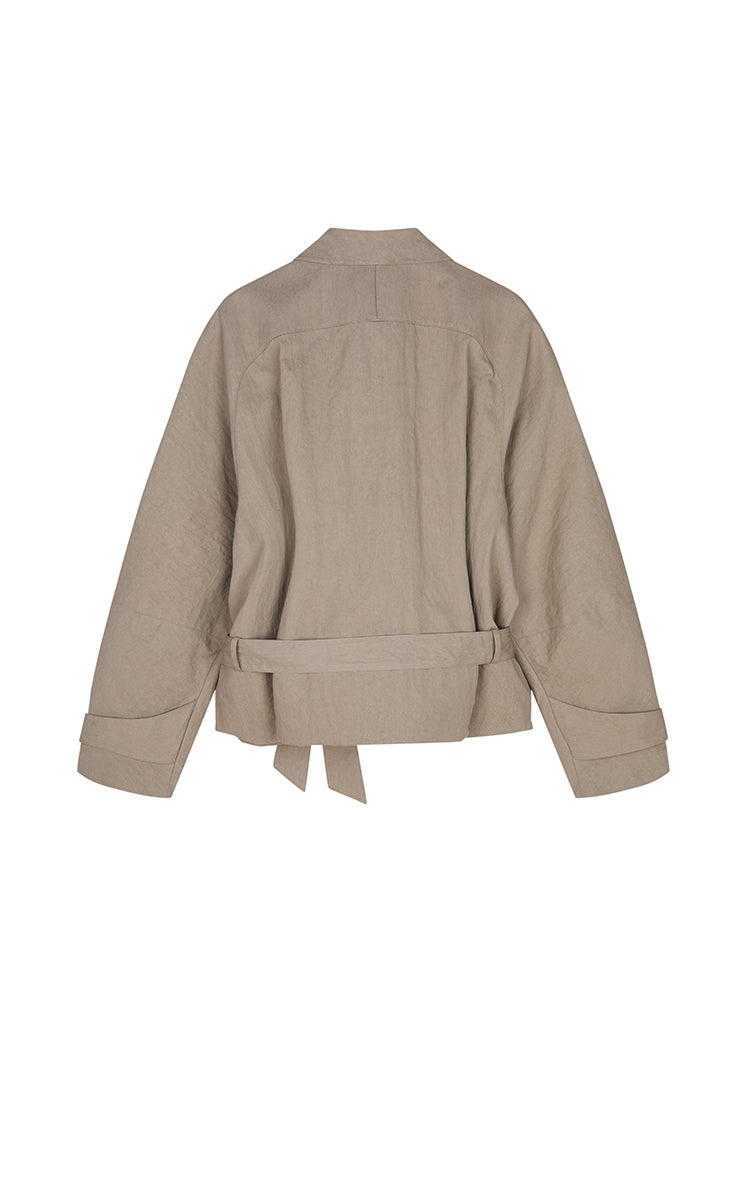 Jacket / JNBY Cropped Belted Raglan Jacket