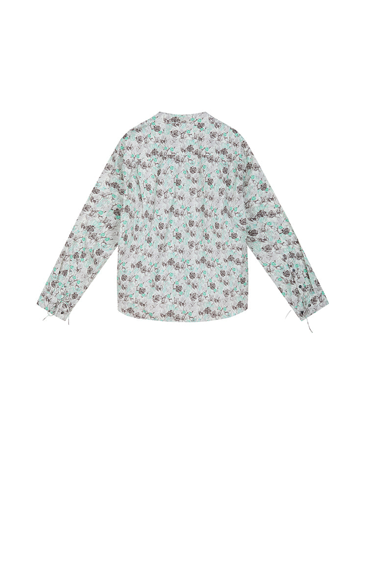 Shirt / JNBY Watercolor Tulip Oversized Cotton Shirt