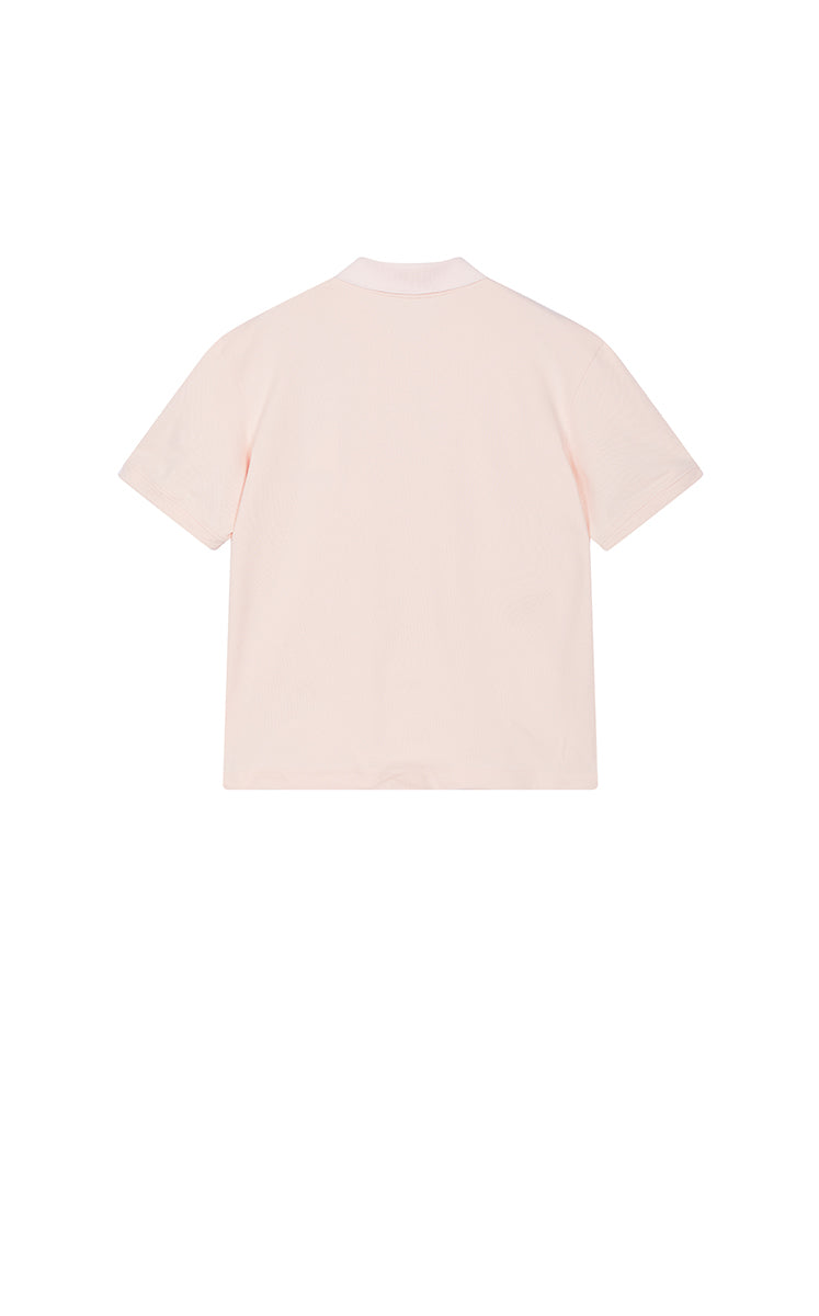 T-Shirt / JNBY Cropped Cotton Blend Polo Shirt