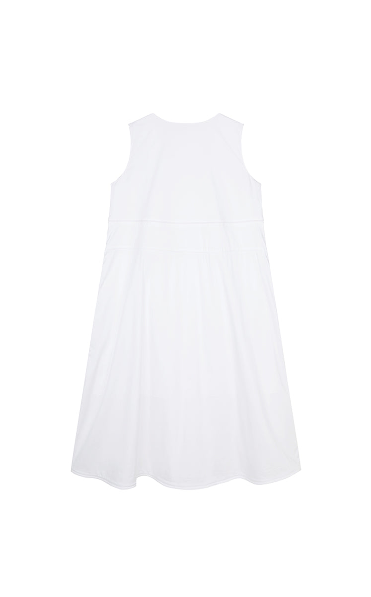 Dress / JNBY Cotton Blend A-Line Sleeveless Dress
