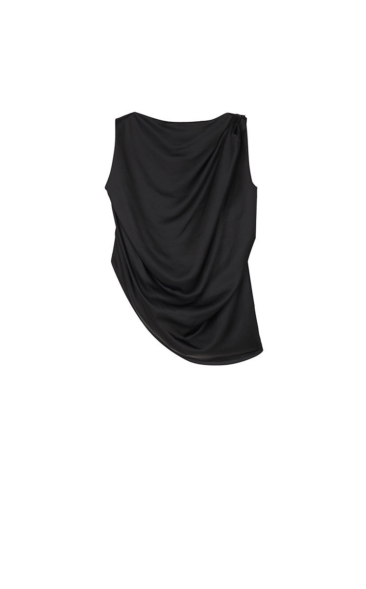 Top / JNBY Satin Drape Sleeveless Top