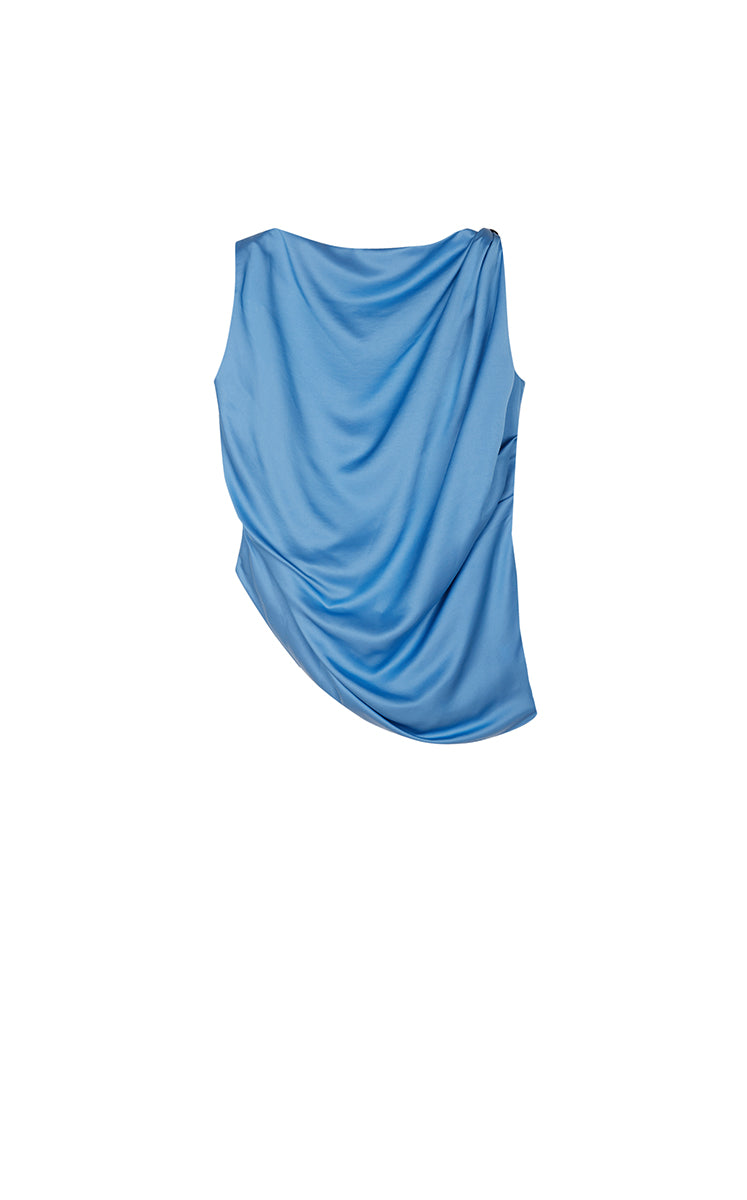 Top / JNBY Satin Drape Sleeveless Top