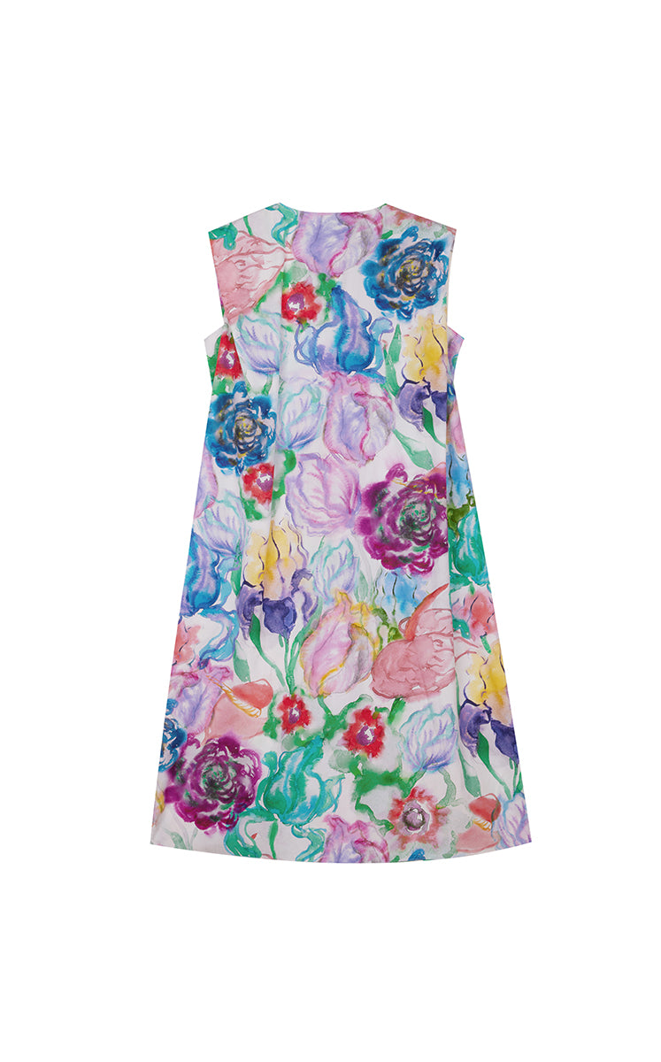 Dress / JNBY Watercolor Floral Cotton Dress