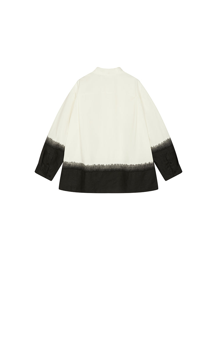 Shirt / CROQUIS Needle-Spliced Oversized Cotton-Linen Poplin Shirt