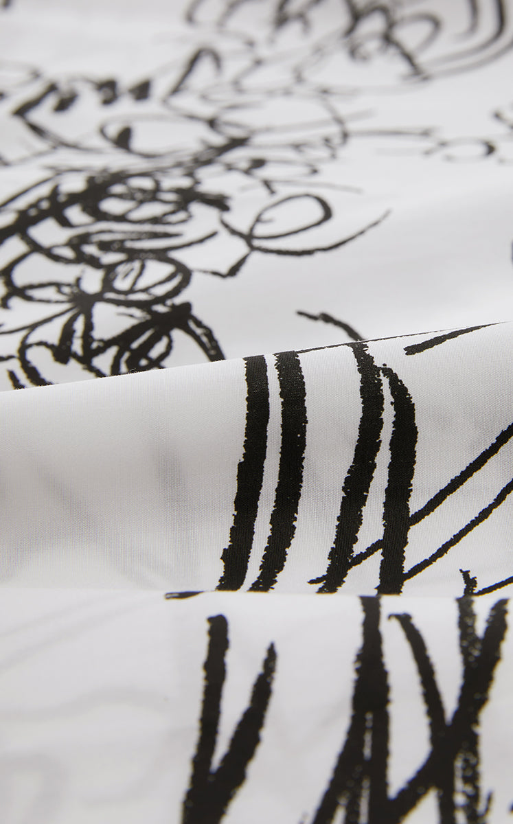 Dress / JNBY Hand-Drawn Floral Cotton Sleeveless Dress