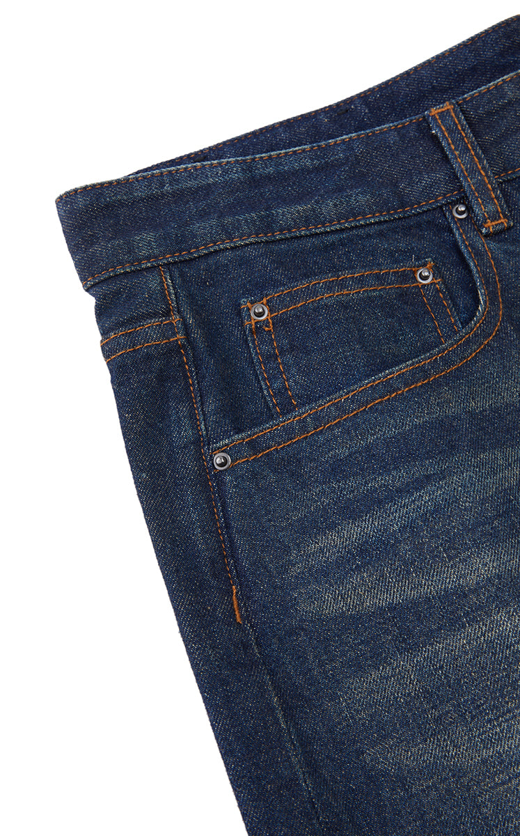 Pants / JNBY Washed Cropped Wide-Leg Denim Pants