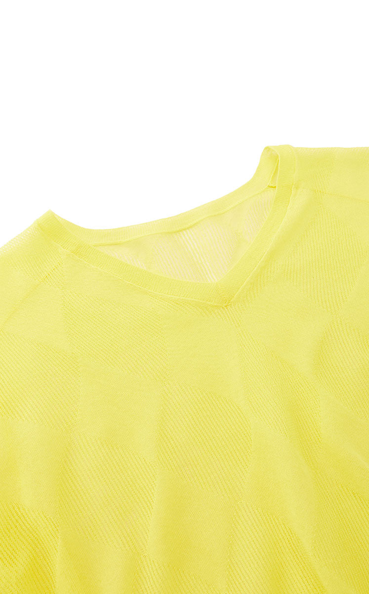 Sweater / JNBY Cotton Blend V-Neck Textured Knit