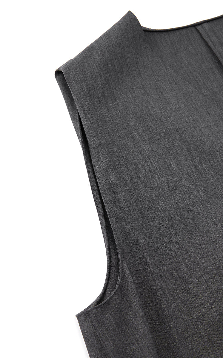 Dress / JNBY V-Neck Pleated Maxi Dress