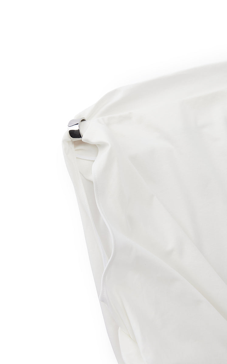 T-Shirt / JNBY Silk-Blend Draped Sleeveless T-Shirt
